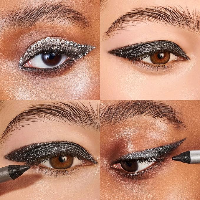 Wonderskin Eyeliner Pencil, 1440 Longwear Blue Glitter Eyeliner Pencil - Waterproof, Sharpenable & Smudge Proof-Velvo Beauty
