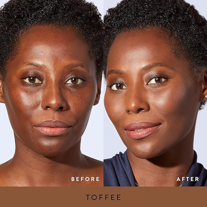 LAURA GELLER NEW YORK Baked Balance-n-Brighten Foundation with Kabuki Brush Makeup Set, Toffee-Velvo Beauty