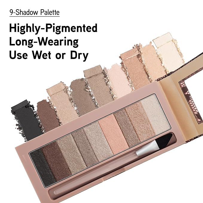 Physicians Formula Shimmer Strips Custom Eye Enhancing Kit with Eyeshadow, Eyeliner & Mascara, Nude-Velvo Beauty