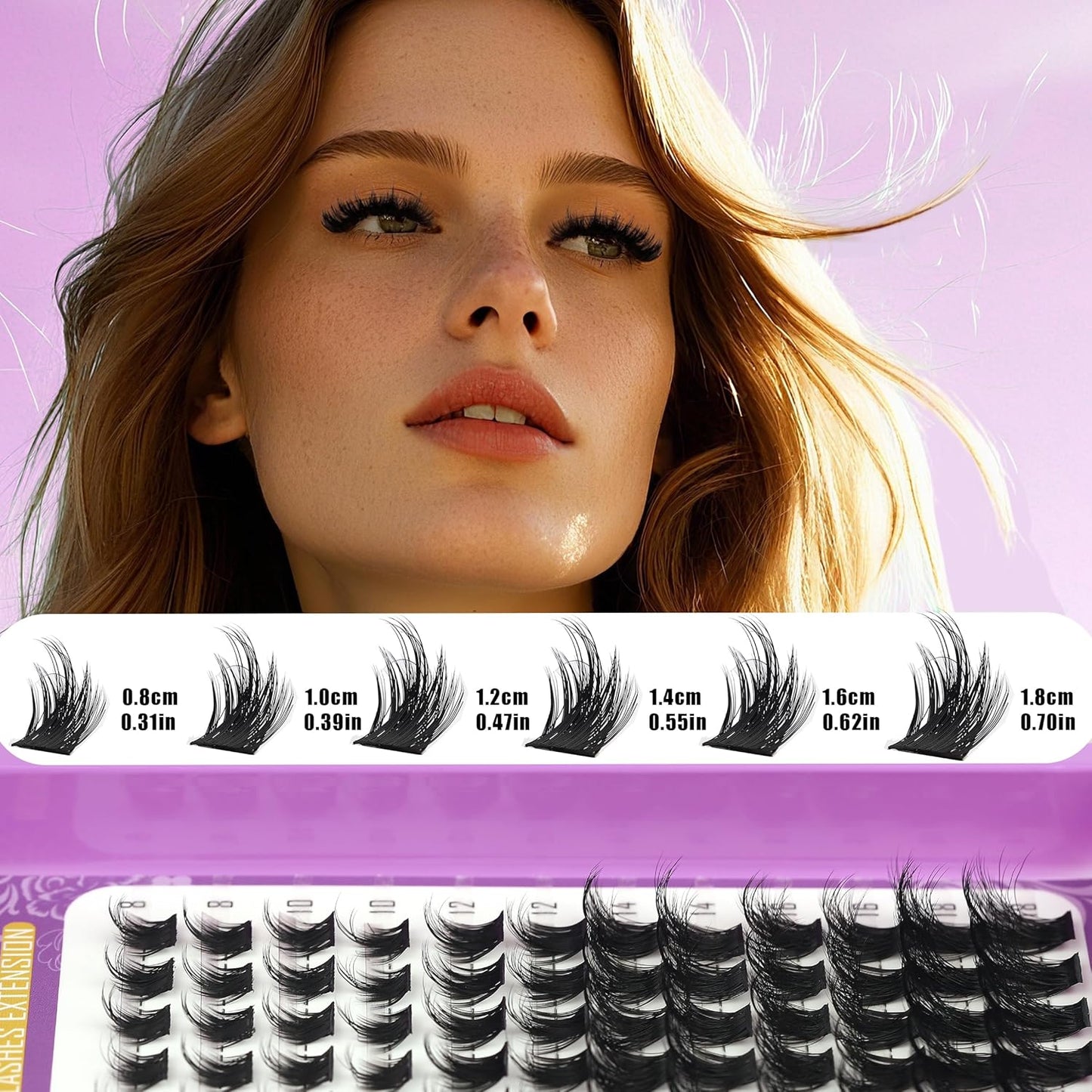 3 Styles Lash Clusters Kit Bulk Packs with 2×Bond&Seal Volume/Manga/ultra/Dramatic Eyelash Extensions 8-18mm lashes Clusters Kit Wispy D Curl Individual Fake Eyelashes Kit DIY at Home Easily-Velvo Beauty