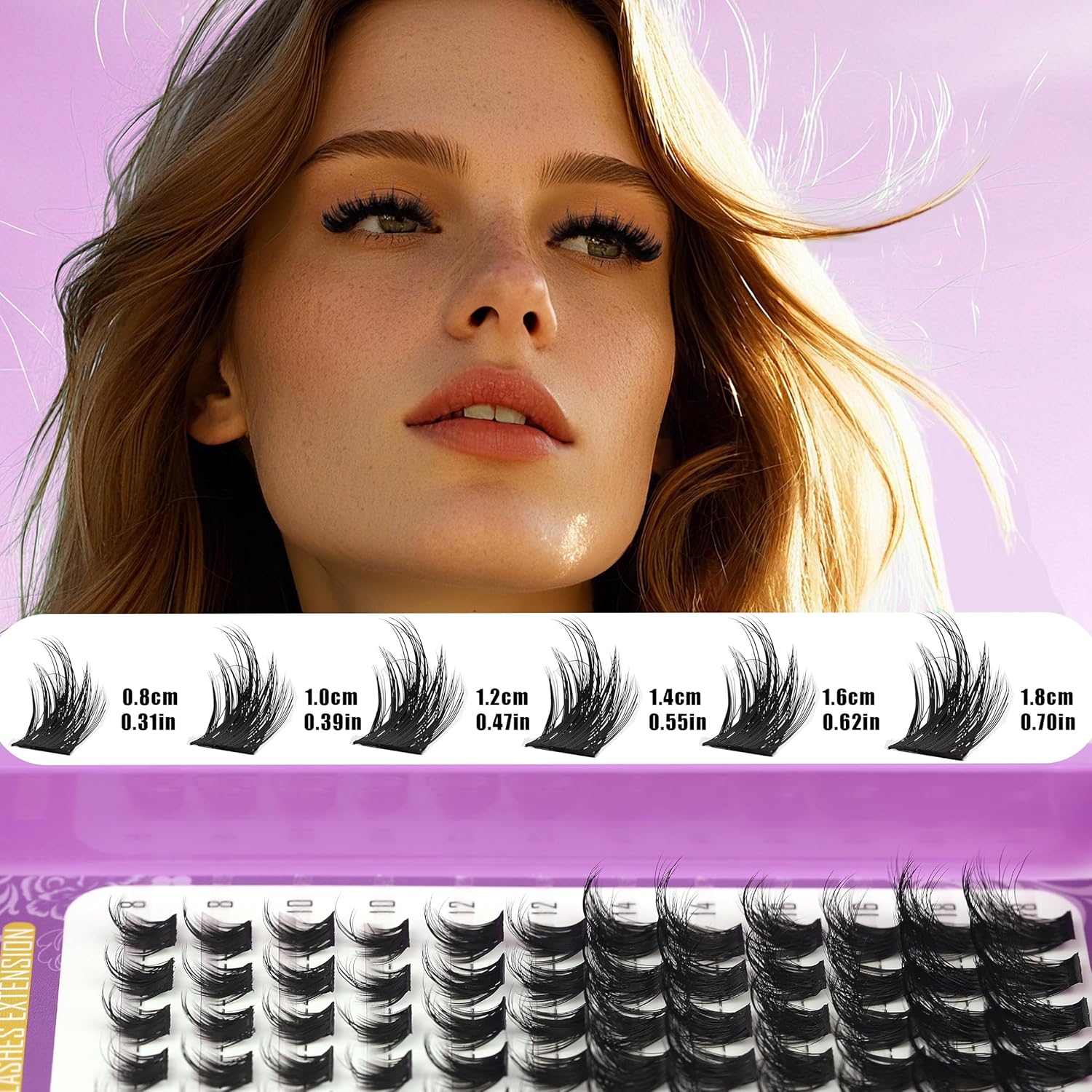 3 Styles Lash Clusters Kit Bulk Packs with 2×Bond&Seal Volume/Manga/ultra/Dramatic Eyelash Extensions 8-18mm lashes Clusters Kit Wispy D Curl Individual Fake Eyelashes Kit DIY at Home Easily-Velvo Beauty