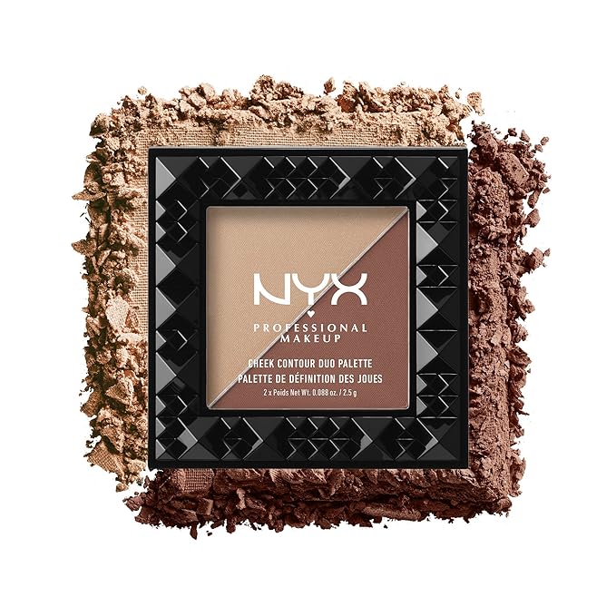NYX PROFESSIONAL MAKEUP Cheek Contour Duo Palette, Ginger and Pepper, 0.18 Ounce-Velvo Beauty