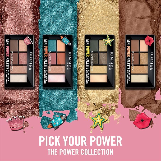 Rimmel Mini Power Palette Eye, Lip & Cheek Make-up Palette - 002 Sassy-Velvo Beauty