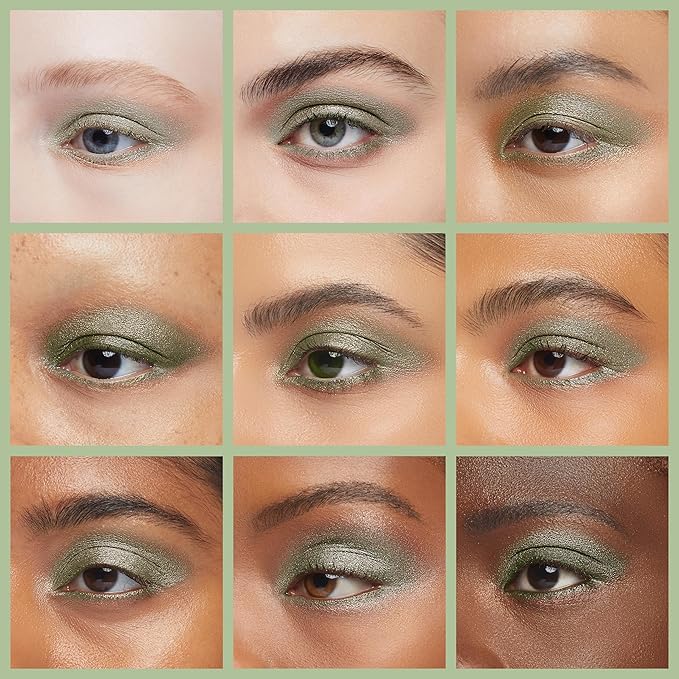 Clover Shimmering Emerald Green Yellow Gold Flecked Forest Pressed Powder Single Vegan Eyeshadow; Talc, Paraben & Cruelty Free-Velvo Beauty