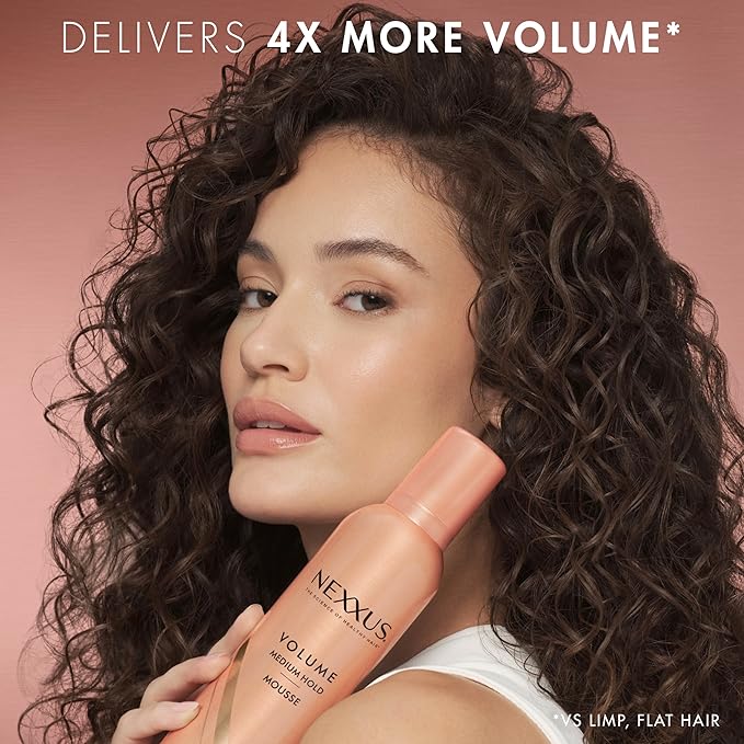 Nexxus Medium Hold Mousse Volume for a Light, Flexible Hold, with StyleProtect Technology 10.6 oz