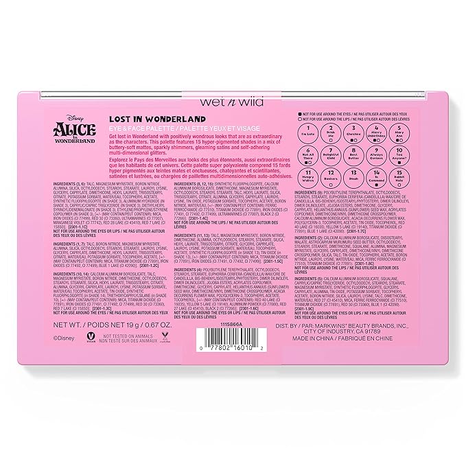 wet n wild Lost In Wonderland Eye & Face Palette Alice In Wonderland Collection-Velvo Beauty
