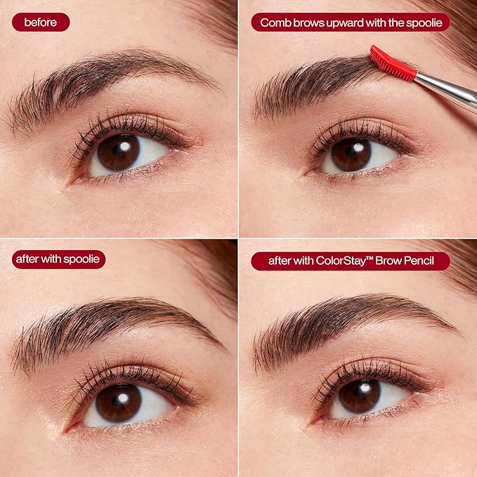 Revlon Lash & Brow Styling Tool, Dual Ended Eyelash Separator & Eyebrow Brush Spoolie, Works with Mascara & Brow Makeup, 1 count-Velvo Beauty