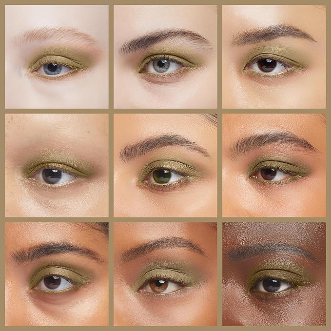 Golden Olive Army Green Sage Shimmering Pressed Powder Single Vegan Eyeshadow; Talc, Paraben & Cruelty Free-Velvo Beauty