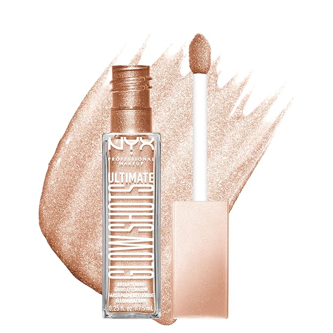 NYX PROFESSIONAL MAKEUP Ultimate Glow Shots, Liquid Eyeshadow, Long-Lasting Shimmer Eye Shadow with Vitamin C - Highkey Lychee-Velvo Beauty