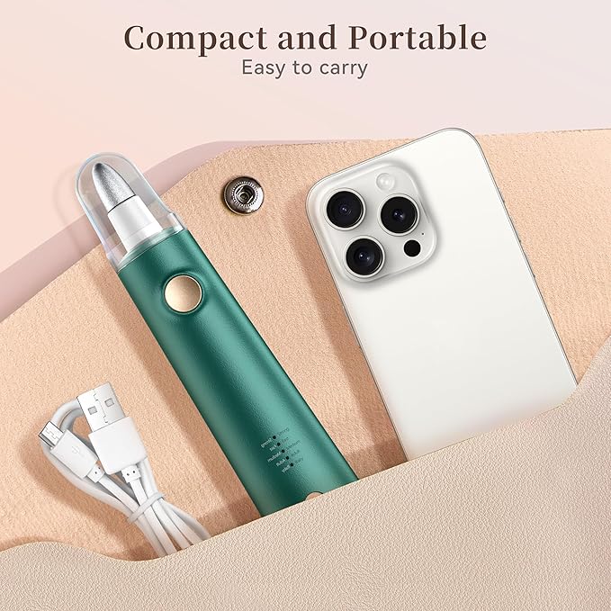 Electric Nail Drill, 8-in-1 Cordless Electric Nail File with LED Light, 5 Speeds Rechargeable Manicure and Pedicure Kit Hand Foot Care Tool for Nail Grinder Trim Polish for Women Baby-Velvo Beauty
