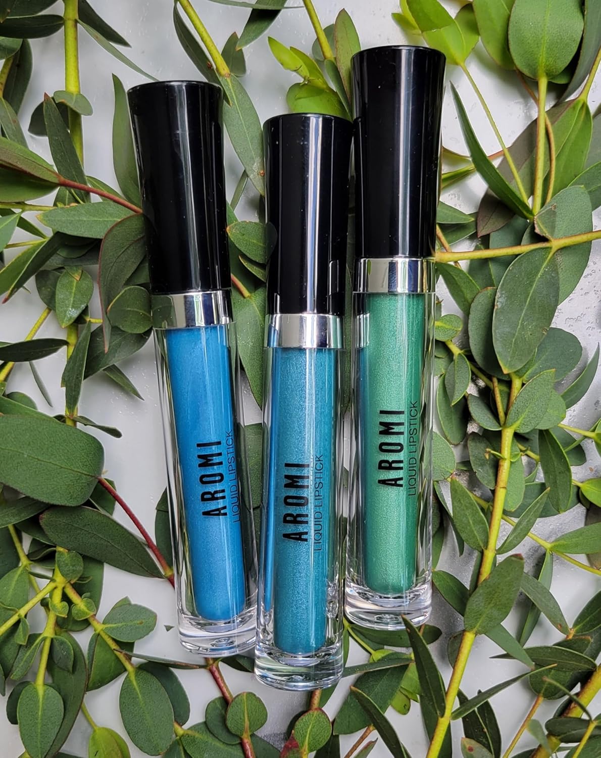 Aromi Teal Blue Metallic Liquid Lipstick | Turquoise, Sea Foam Lip Color with Shimmery Finish, Vegan, Cruelty-free, Long-lasting, Smudge Proof (Arctic Teal)-Velvo Beauty