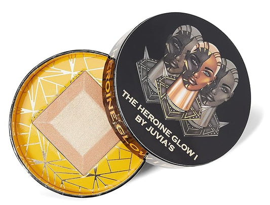 Juvia's Place Highlighter Heroine Glow I - Highlighter Powder, Baked Highlighter, Shimmer Highlighter Makeup, Long-Wearing & Illuminating Cheek Highlighter - Suitable for all skin tones-Velvo Beauty