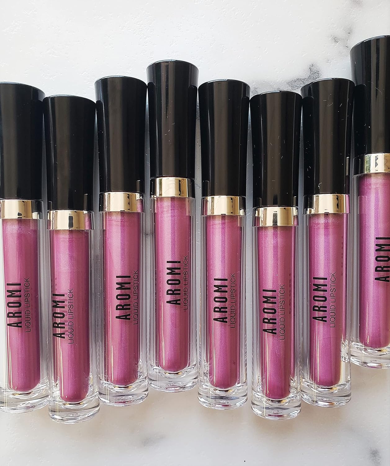 Aromi Berry Fuchsia Metallic Liquid Lipstick | Magenta Pink Lip Color with Shimmery Finish, Vegan, Cruelty-free, Long-Lasting, Smudge Proof (Opal Rose)-Velvo Beauty