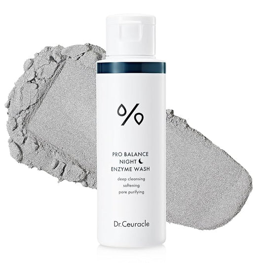 Dr.Ceuracle Pro Balance Enzyme Powder Face Wash - Korean Day and Night Natural Enzyme Powder Face Wash for Deep Pore Cleansing, Sebum Removing, pH Skin Balancing Care (Night Wash)-Velvo Beauty