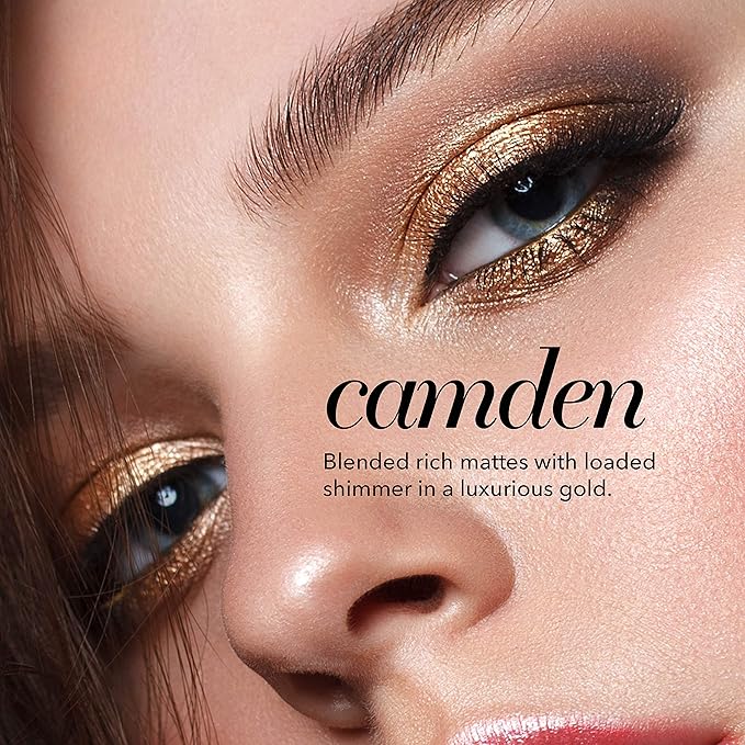 Pippa Of London Camden Make Up Palette 353 with 9 Luxury Matte, Shimmer and Glitter Eyeshadows in Rose Gold case with Mirror-Velvo Beauty