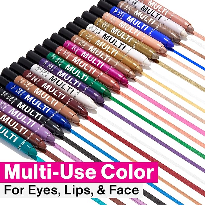 wet n wild Color Icon Cream Eyeliner Eyeshadow Multi-Stick, Moisturizing, Nourishing Velvety Cream-to-Powder Buildable & Blendable Formula, Cruelty-Free & Vegan - White Pearl-Velvo Beauty