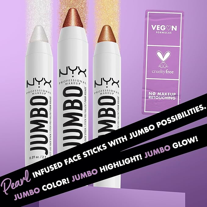NYX PROFESSIONAL MAKEUP, Jumbo Multi-Use Face Highlighter Stick - Flan-Velvo Beauty