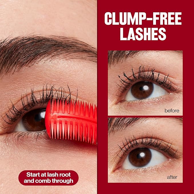 Revlon Lash & Brow Styling Tool, Dual Ended Eyelash Separator & Eyebrow Brush Spoolie, Works with Mascara & Brow Makeup, 1 count-Velvo Beauty