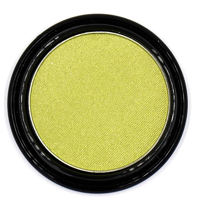 Chartreuse Bright Neon Yellow Green Shimmer Pressed Powder Single Vegan Eyeshadow; Talc, Paraben & Cruelty Free-Velvo Beauty