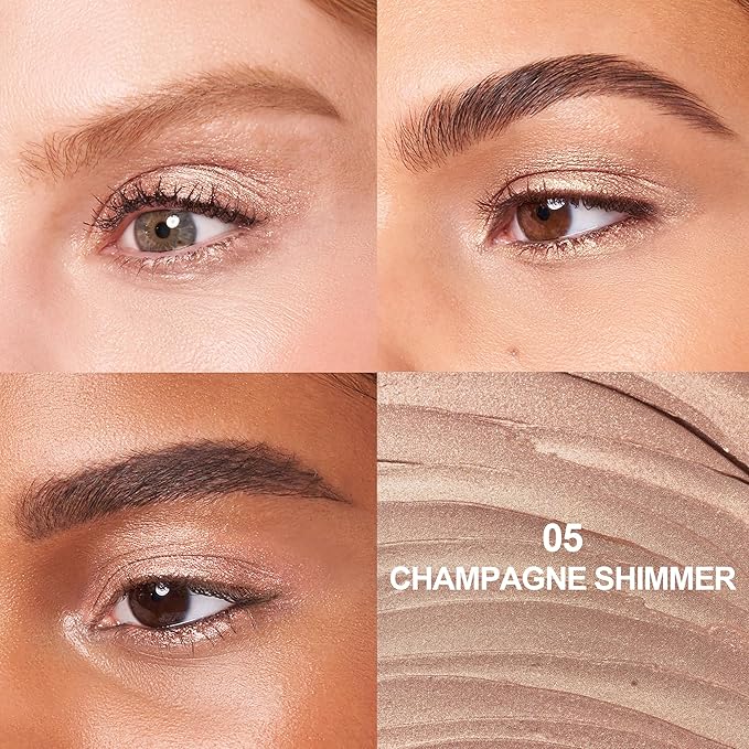 FV Cream Shimmer Eyeshadow Stick,Long Lasting & Waterproof, Multi-Use & High Pigment Eyeshadow Makeup Stick, Champagne Shimmer-Velvo Beauty