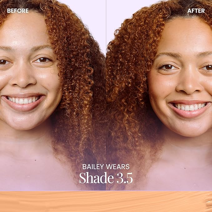 Naked Sundays BeautyScreen™ SPF 50 Mineral Peptide Foundation Tint 2-in-1 Skin Tint & Mineral Sunscreen- Radiant, Buildable Coverage, Acne-Safe (3.5 Light Medium Cool, 1.01 Fl Oz)-Velvo Beauty