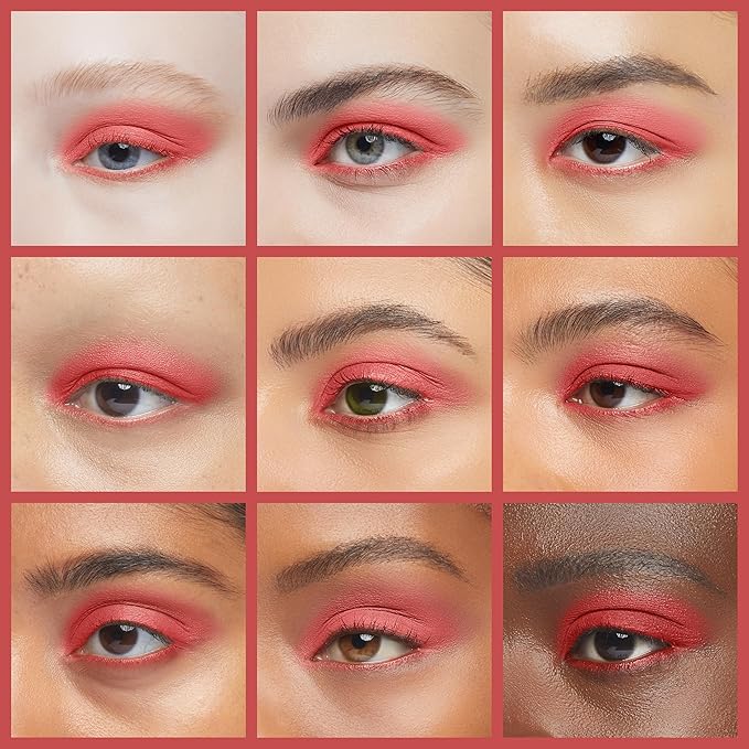Erinde Single Red Matte Eyeshadow Palette, High Pigmented Eye Shadow Powder, Long Lasting, Ultra-Blendable, Intense Color-Velvo Beauty