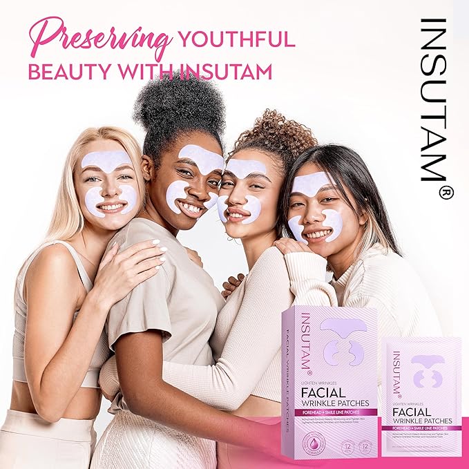 Forehead Wrinkle Patches for Anti-wrinkles: Overnight Face Wrinkles Patches to Lift Smile Lines for Women (PINK)-Velvo Beauty