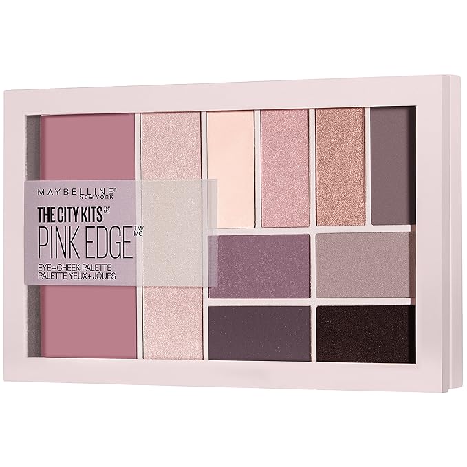Maybelline The City Kits All-in-One Eye & Cheek Palette, Pink Edge, 0.42 oz.-Velvo Beauty