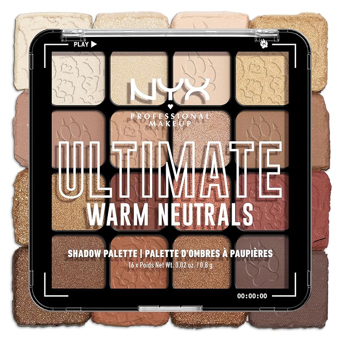 NYX PROFESSIONAL MAKEUP Ultimate Shadow Palette, Eyeshadow Palette - Warm Neutrals-Velvo Beauty