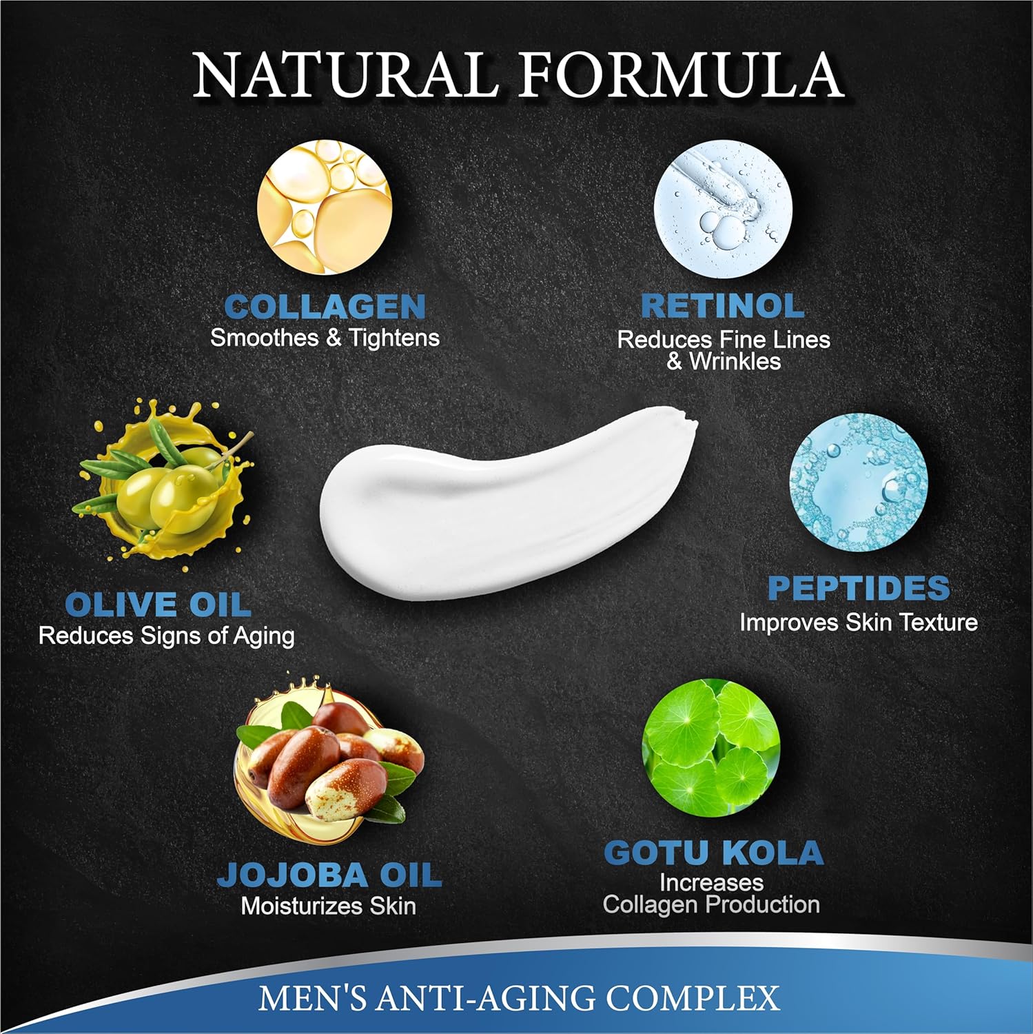 Mens Face Moisturizer Cream - Anti Aging & Wrinkle Cream - Face Moisturizer For Men with Collagen, Retinol, Peptides, Jojoba Oil - Facial Skin Care & Eye Lotion - Day & Night - 4.2 OZ-Velvo Beauty