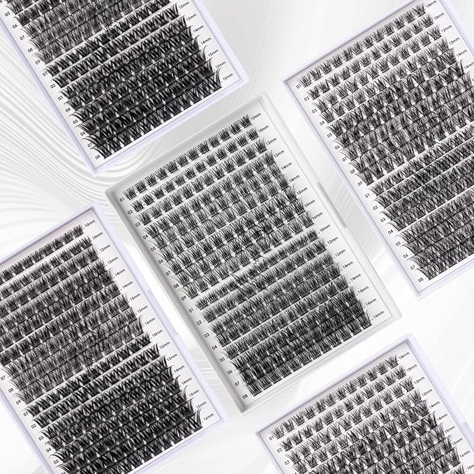 Lash Clusters 204 Pcs Individual Lashes Clusters Eyelash Extensions False Eyelashes DIY Lash Extension Kit Reusable False Eyelashes Natural Look Mix 10-16mm C D Curl(DM20+DM23)-Velvo Beauty