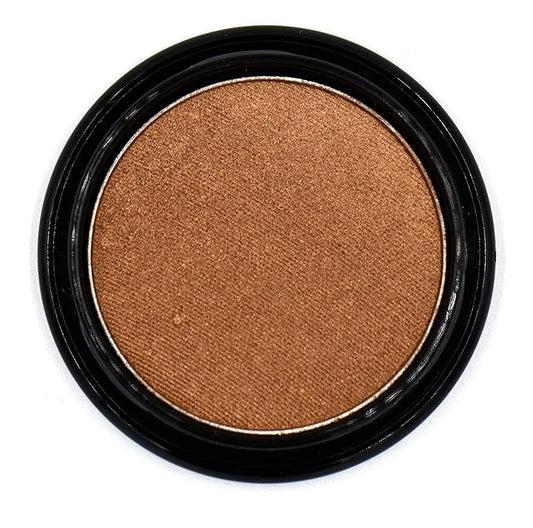 Sun Drenched Cinnamon Chocolate Brown Bronze Almond Gold Shimmer Pressed Powder Single Eyeshadow; Talc, Paraben & Cruelty Free-Velvo Beauty