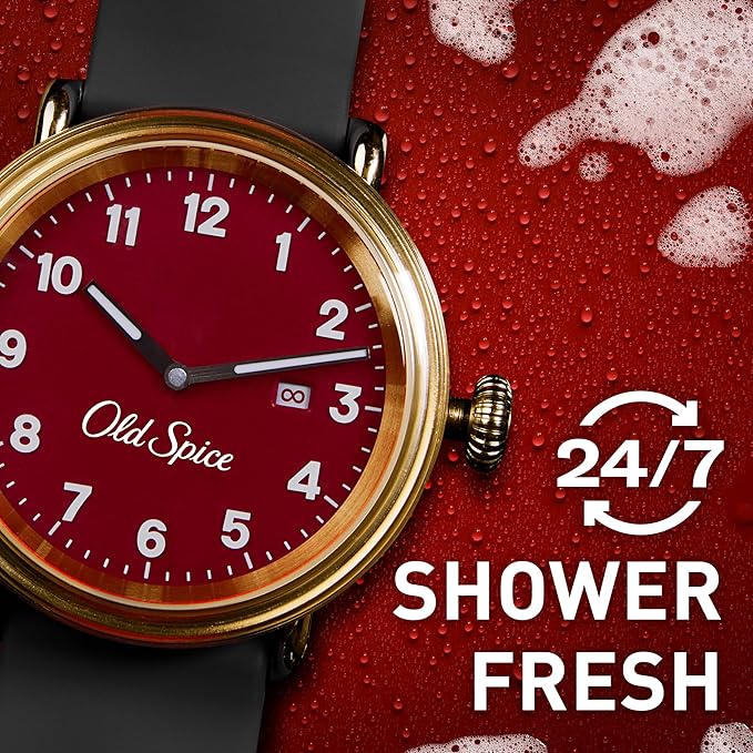 Old Spice Body Wash for Men, 24/7 Shower Fresh with Lasting Scent, Red Collection, Swagger with Cedarwood Scent, 24 fl oz (Pack of 2)-Velvo Beauty