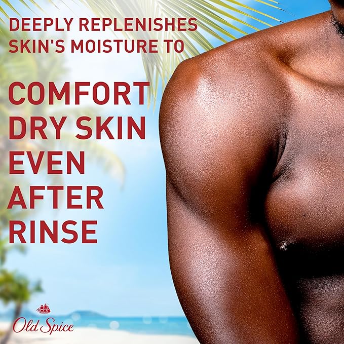Old Spice Body Wash GentleMan’s Super Hydration for Men, 24/7 Renewing Moisture, Gentle on Skin with Skin Conditioners, Fiji with Palm Tree + Coconut Scent, 20 oz-Velvo Beauty