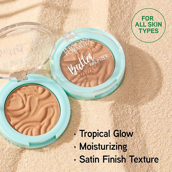 Physicians Formula Mini Murumuru Butter Bronzer,Moisturizing,Nourishing Murumuru Butter Blend for Silky All-Day Luminous Glow,Dermatologist Tested, Hypoallergenic,Vegan & Cruelty-Free -Bronzer Mini-Velvo Beauty