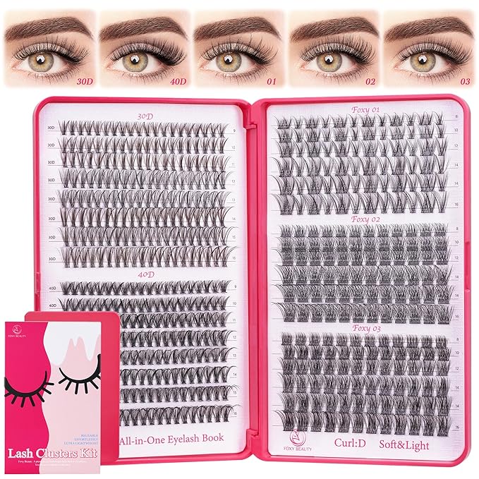 Lash Clusters - Wispy Lash Clusters For Natural Look 8-16MM 536Pcs Eyelash Clusters D Curl Individual Lashes for DIY Lash Extension Kit-Velvo Beauty