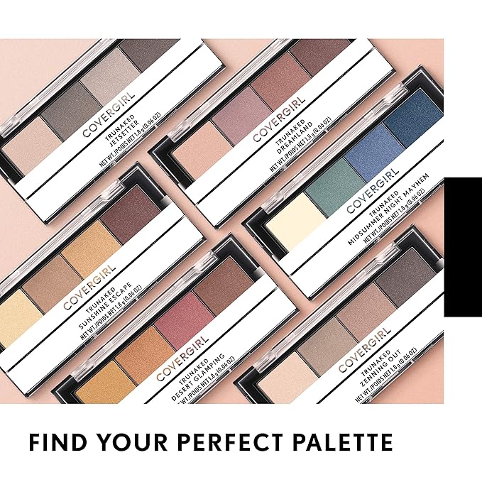 COVERGIRL Trunaked Quad Eyeshadow Palette, Jetsetter, Jetsetter, 0.06 Ounce-Velvo Beauty