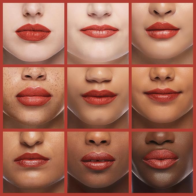 Oulac Orange Red Lipstick for Women with Metallic 3D Shine Lightweight Hydrating Formula, High Impact Lip Color, Vegan Beauty, Full Coverage Lip Makeup, Christmas Gifts for Women, Dangerous(02)-Velvo Beauty