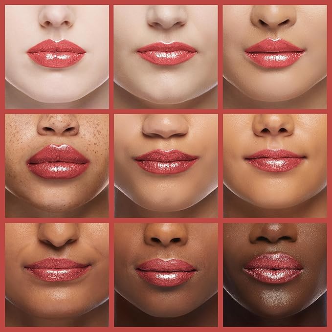 Oulac Coral Orange Lipstick for Women with Metallic 3D Shine Lightweight Hydrating Formula, High Impact Lip Color, Vegan Beauty, Full Coverage Lip Makeup, Christmas Gifts for Women, Be Happy(05)-Velvo Beauty