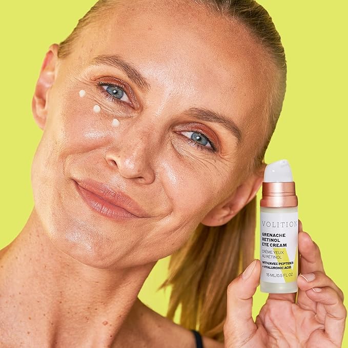 Volition Beauty Grenache Retinol Eye Cream - with Niacinamide & Peptides to Help Improve Look of Crows Feet & Wrinkles (15 ml / 0.5 fl oz)-Velvo Beauty