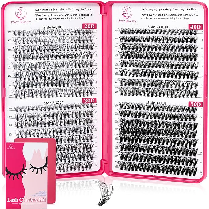 Lash Clusters - Lash Clusters Lash Extension 0.07D Cluster Eyelash Extensions Eyelash Clusters Lashes Clusters Eyelash Extension No Lash Glue Included-Velvo Beauty