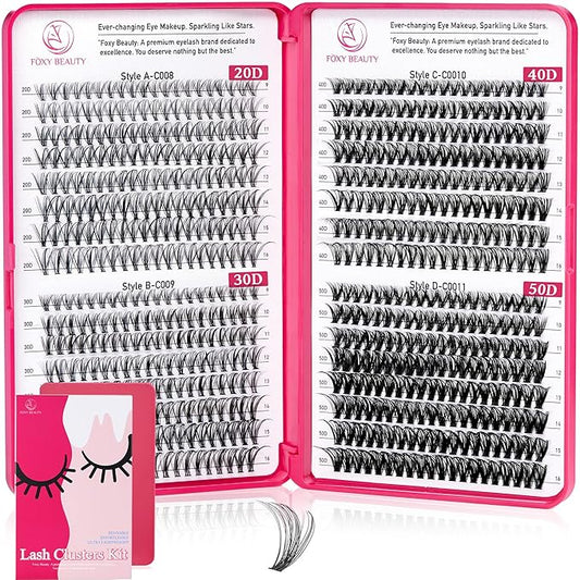 Lash Clusters - Lash Clusters Lash Extension 0.07D Cluster Eyelash Extensions Eyelash Clusters Lashes Clusters Eyelash Extension No Lash Glue Included-Velvo Beauty