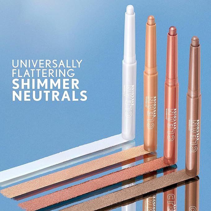 Covergirl Clean Eye Color, Icy Frost, Eyeshadow Sticks, Ultra Creamy Formula, Lightweight, Buildable Formula, Lasts All Day, Smudge-Proof, 0.05oz-Velvo Beauty