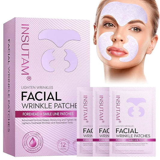 Forehead Wrinkle Patches for Anti-wrinkles: Overnight Face Wrinkles Patches to Lift Smile Lines for Women (PINK)-Velvo Beauty