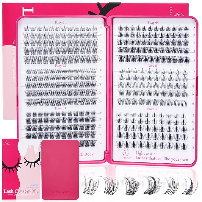 Lash Clusters - Lash Clusters Kit Mix Manga Lash Clusters 0.07D Lashes Clusters Anime Lashes Ultra-Thin Invisible Band 0.05mm DIY at Home No Lash Glue Included-Velvo Beauty