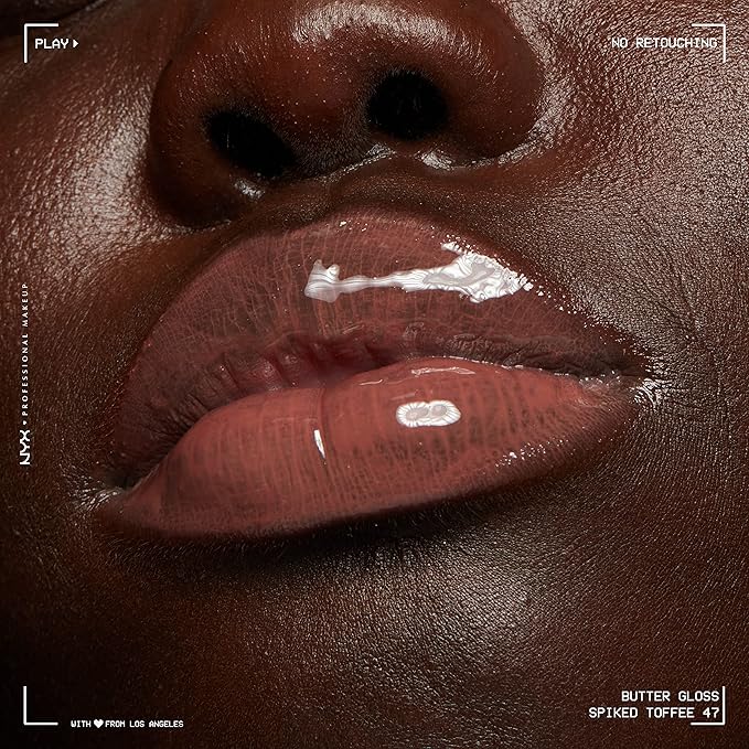 NYX PROFESSIONAL MAKEUP Butter Gloss Brown Sugar, Non-Sticky Lip Gloss - Spiked Toffee (Brown Mauve)-Velvo Beauty