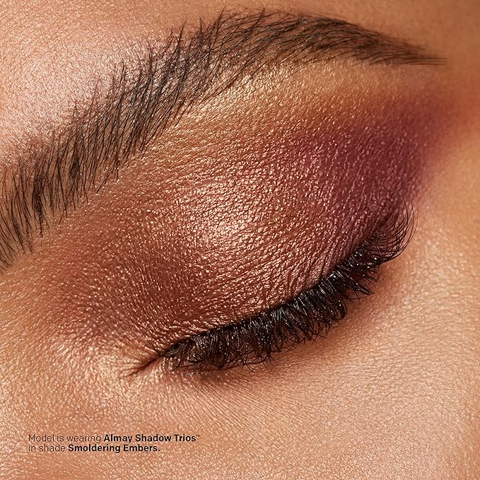 Almay Shadow Trio Palette, Longlasting Smoky Eyeshadow Makeup, Three Shades, Hypoallergenic, 020 Smoldering Embers, 0.19 oz-Velvo Beauty