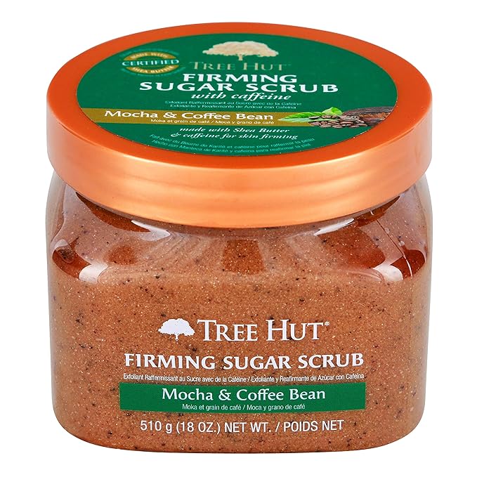 Tree Hut Ultra Hydrating and Exfoliating Sugar Scrub Mocha & Coffee Bean for Nourishing Essential Body Care, 18 Ounce-Velvo Beauty