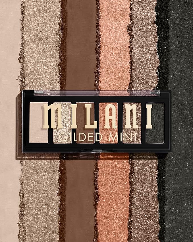 Milani Gilded Mini Eyeshadow Palette with 6 Matte & Shimmer Hues - Call Me Old-Fashioned-Velvo Beauty