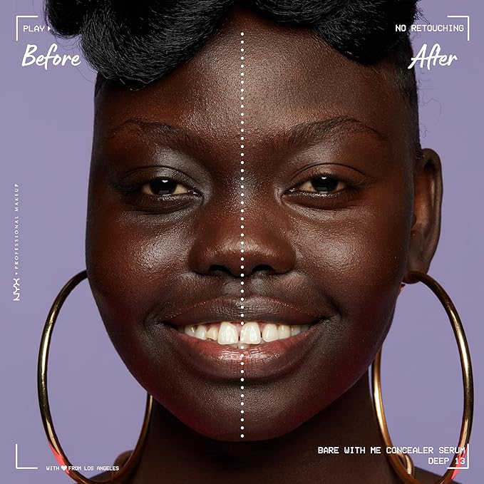 NYX PROFESSIONAL MAKEUP Bare With Me Concealer Serum, Up To 24Hr Hydration - Deep-Velvo Beauty